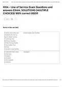 NHA - Line of Service Exam Questions and answers EXAM&comma; SOLUTIONS &lpar;MULTIPLE CHOICES&rpar; 100&percnt; correct 2025&excl;&excl;