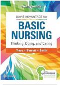Test Bank -Davis Advantage for Basic Nursing Thinking&comma; Doing&comma; and Caring Thinking&comma; Doing&comma; and Caring 3rd Edition &lpar; Leslie S&period; Treas&comma;2024 &rpar; Newest Edition