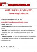 WALDEN NRNP 6540 FINAL EXAM PREP:   with 5 Full Length Practice Test Complete Questions and Correct Answers Latest