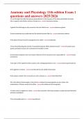 Anatomy and Physiology 11th edition Exam 1  questions and answers 2025&sol;2026
