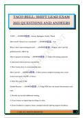Taco Bell Mic Bundled Exams 2025 &lpar;Questions and Answers&rpar;