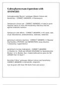 Galen pharm exam 4 questions with ANSWERS