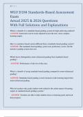 WGU D184 Standards-Based Assessment Exam &ndash; Actual 2025 & 2026 Questions with Full Solutions and Explanations
