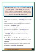 CRCR EXAM MULTIPLE CHOICE&comma; CRCR EXAM PREP&comma; CERTIFIED REVENUE CYCLE REPRESENTATIVE - CRCR &lpar;2025&rpar; QUESTIONS AND ANSWERS