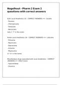 Nagelhout - Pharm 2 Exam 2 questions with correct answers
