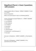 Nagelhout Pharm 1- Exam 3 questions with answers