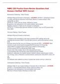 NBRC CSE Practice Exam Review Questions And  Answers Verified 100&percnt; Correct 