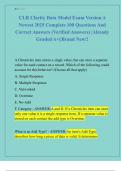 CLR Clarity Data Model BUNDLED Exams Newest 2025 Complete  Questions And Correct Answers &lpar;Verified Answers&rpar; &vert;Already Graded A&plus;&vert;&vert;Brand New&excl;&excl;