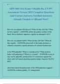AHN 568 USA Exam 3 Health Hx&comma; CV&sol;PV  Assessment Newest 2025 Complete Questions  And Correct Answers &lpar;Verified Answers&rpar;  &vert;Already Graded A&plus;&vert;&vert;Brand New&excl;&excl;