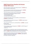 SNHD Protocols Exam Questions And Answers  Verified 100&percnt; Correct 