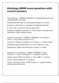 Histology NBME exam questions with correct answers