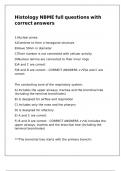 Histology NBME full questions with correct answers