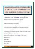 LEADING MARINES STUDY GUIDE 5&colon; TROOP LEADING STEPS EXAM 2025 QUESTIONS AND ANSWERS