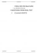  REAL HESI RN Med SURG   ALL VERSIONS IN ONE DEAL   QUESTIONS FROM REAL TEST   &lpar;I scored 1413&excl;&excl;&excl;&rpar;  CLASSROOM