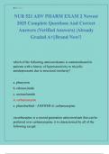NUR 521 ADV PHARM EXAM 2 Newest  2025 Complete Questions And Correct  Answers &lpar;Verified Answers&rpar; &vert;Already  Graded A&plus;&vert;&vert;Brand New&excl;&excl;