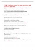 NUR 254 Emergency Nursing Questions and Answers &lpar;2025&sol;2026&rpar; &vert; Full Exam Prep Guide with Detailed Rationales