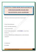 FEDVTE CYBER RISK MANAGEMENT FOR MANAGERS EXAM 2025 QUESTIONS AND ANSWERS