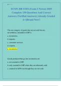ECON 200 UOFA Exam 2 Newest 2025  Complete 150 Questions And Correct  Answers &lpar;Verified Answers&rpar; &vert;Already Graded  A&plus;&vert;&vert;Brand New&excl;&excl; 