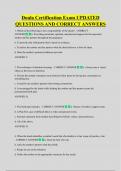 Doula Certification Exam UPDATED  QUESTIONS AND CORRECT ANSWERS