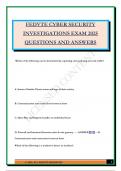 FEDVTE CYBER SECURITY INVESTIGATIONS EXAM 2025 QUESTIONS AND ANSWERS