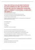 NSG 2113 Final Exam 2025 &vert; 300&plus; Nursing Questions and Verified Answers &vert; Complete Review for Canadian Nursing Programs &lpar;Graded A&plus;&rpar;