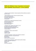  NURS 242 Midterm Exam&colon; Questions & Answers&colon; Latest Updated&colon; Guaranteed A&plus; Score Solution