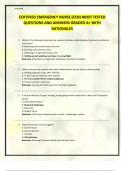 CERTIFIED EMERGENCY NURSE &lpar;CEN&rpar; MOST TESTED QUESTIONS AND ANSWERS GRADED A&plus; WITH RATIONALES