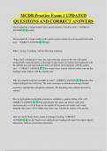 MCDB Practice Exam 1 UPDATED  QUESTIONS AND CORRECT ANSWERS
