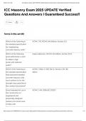 ICC Masonry Exam 2025 UPDATE Verified Questions And Answers &vert; Guaranteed Success&excl;&excl;