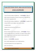 GAS FITTER TEST 2025 QUESTIONS AND ANSWERS