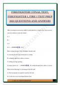 FIREFIGHTER 1 FINAL TEST&comma; FIREFIGHTER 1&comma; FIRE 1 TEST PREP 2025 QUESTIONS AND ANSWERS