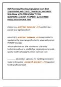 OCP Pharmacy Ontario Jurisprudence Exam &lpar;Part  2&rpar;QUESTIONS AND CORRECT ANSWERS&vert; ACCURATE  REAL EXAM WITH FREQUENTLY TESTED  QUESTIONS&vert;ALREADY A GRADED&vert;GUARANTEED  PASS&vert;LATEST UPDATE 2025 