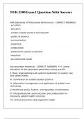 NUR-2500 Exam 1 Questions With Answers