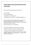 NURS 2500 EXAM 3 QUESTIONS WITH ANSWERS