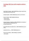 Sociology 1301 Exam with complete solutions 2025&period;
