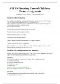 ATI PN Nursing Care of Children Exam &ndash; 70 Questions &vert; 70 Minutes &vert; 100&percnt; Correct Answers &ndash; Verified & A&plus; Graded &ndash; 2025&sol;2026 Edition