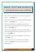 BIBL104 - QUIZ 7&comma; BIBL 104 MODULE 7 2025 QUESTIONS AND ANSWERS