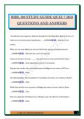 BIBL 104 STUDY GUIDE QUIZ 7 2025 QUESTIONS AND ANSWERS