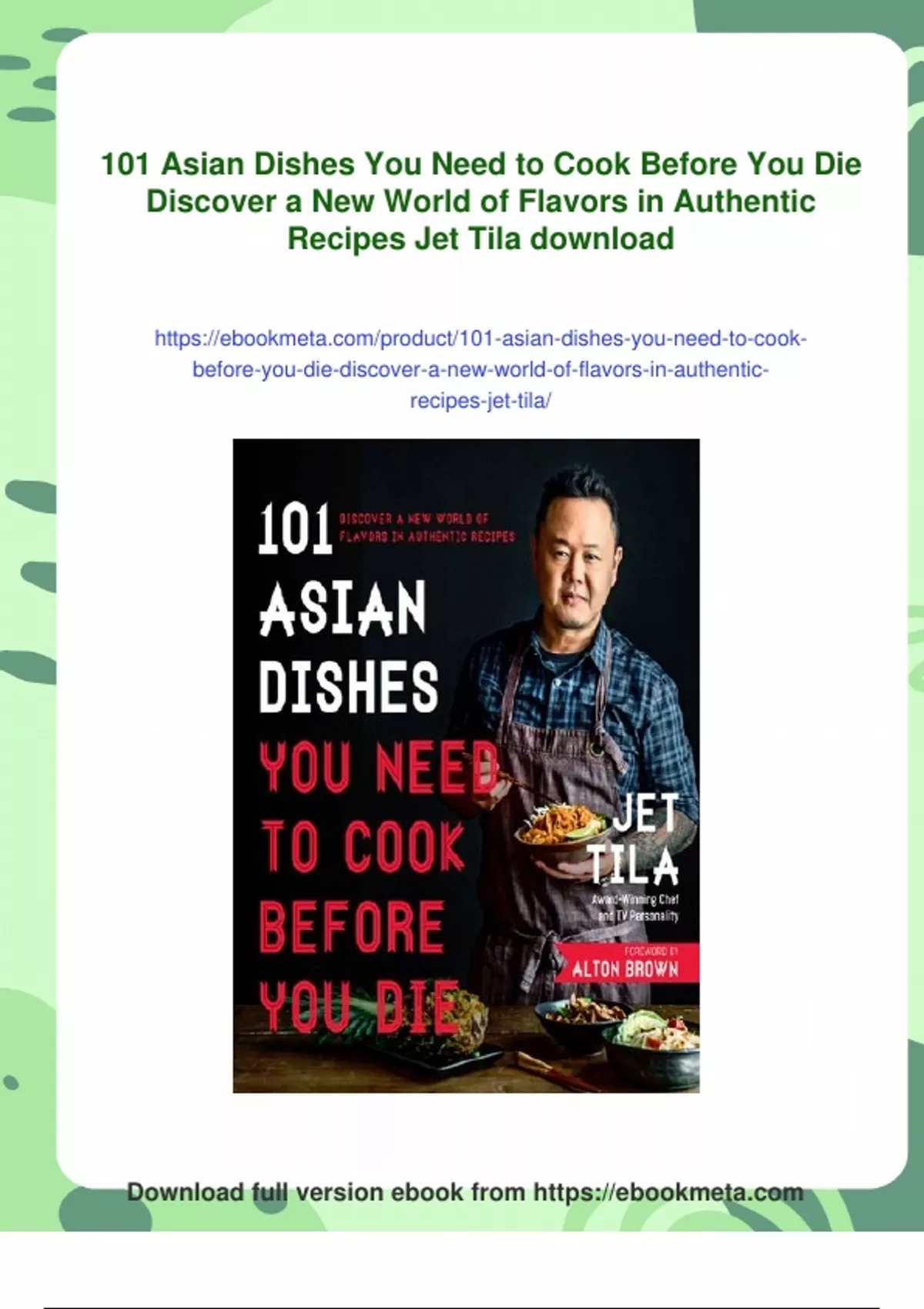 Summary 101 Asian Dishes You Need to Cook Before You