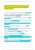LSU BLAW 3201 FRY Final Exam Cengage Newest 2025 Complete Questions And Correct Answers &lpar;Verified Answers&rpar;