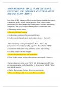 AORN PERIOP 101 FINAL EXAM TEST BANK QUESTIONS AND CORRECT ANSWERS LATEST 2025-2026 EXAM UPDATE