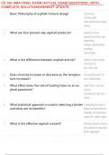 CE 382 HMA FINAL EXAM &vert;ACTUAL EXAM QUESTIONS &vert; WITH COMPLETE SOLUTIONS&sol;NEWEST UPDATE