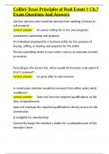 Colibri Texas Principles of Real Estate 1 Ch&period;7 Exam Questions And Answers&period;docx