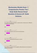 Biochemistry Module Exam 1 &sol; Comprehensive Practice Test &sol; Study Guide Newest Actual Questions & Answers &lpar;A&plus; Guide Solutions&period; 