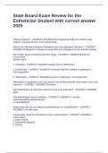 State Board Exam Review for the Esthetician Student with correct answer 2025