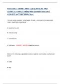 HSPA CRCST EXAM 5 PRACTICE QUESTIONS AND CORRECT VERIFIED ANSWERS &lpar;complete solutions&rpar; ASSURED SUCCESS&sol;GRADED A&plus;&excl; 