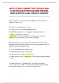 NICET Level III &ndash; Inspection&comma; Testing&comma; and Maintenance of Water-Based Systems &lpar;USA&rpar; &vert; Complete Exam Questions and Correct Answers