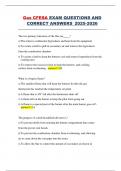 Gas CFESA Exam Questions and Correct Answers 2025&ndash;2026 &vert; Full Certification Practice Material
