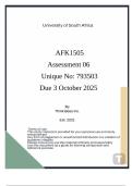 AFK1505 Assessment 06 &lpar;793503&rpar; Due 3 October 2025&period;