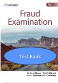 Test Bank for Fraud Examination 7th Edition by Albrecht &ndash; Verified A&plus; Questions & Complete Chapter Guide